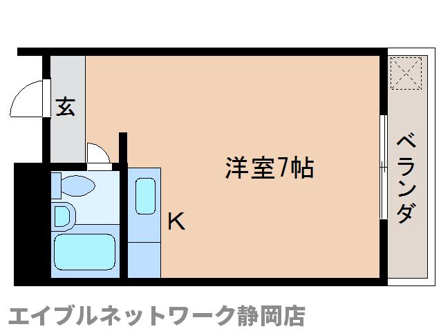 静岡市駿河区手越原のマンションの間取り