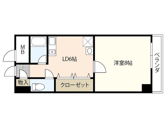 【ラポール小町の間取り】