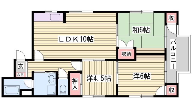 垣根マンションの間取り