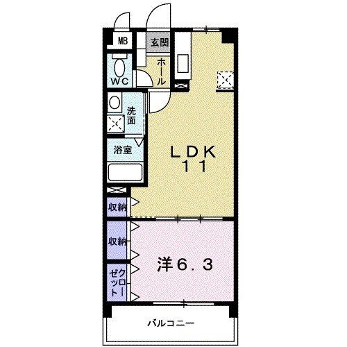 宗像市田熊のマンションの間取り