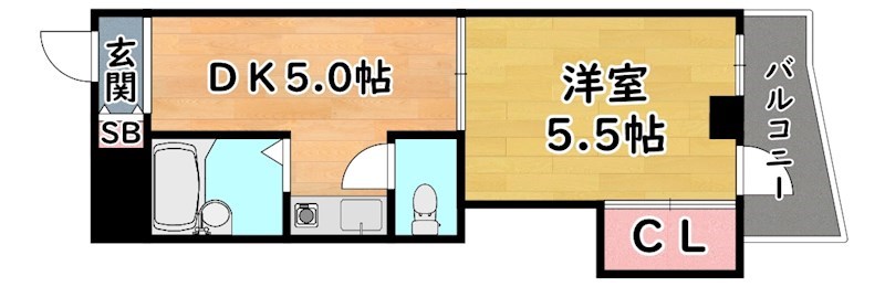 神戸市灘区六甲台町のマンションの間取り