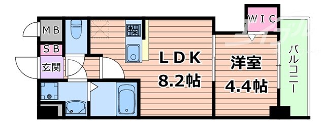 Alivis北梅田の間取り