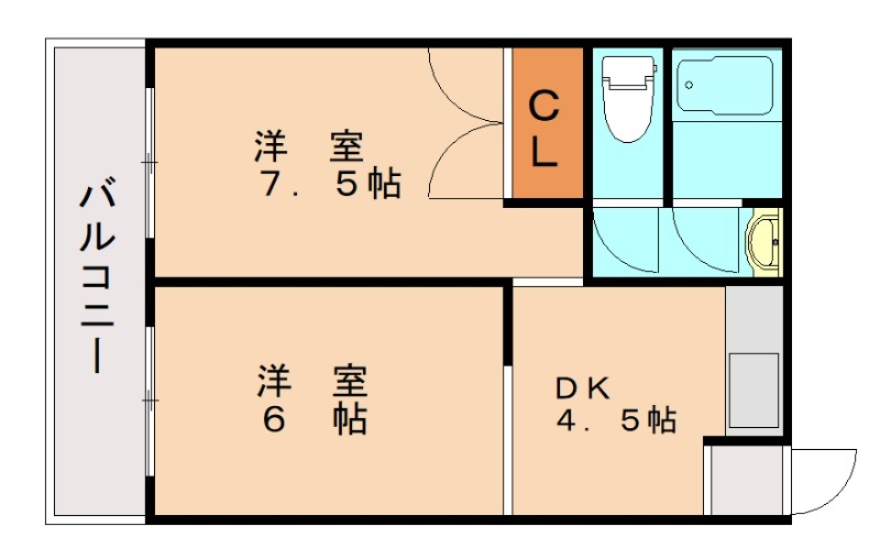 グリーンライフ西福間Bの間取り