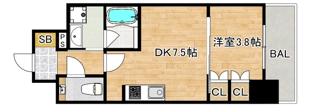 【大阪市阿倍野区昭和町のマンションの間取り】