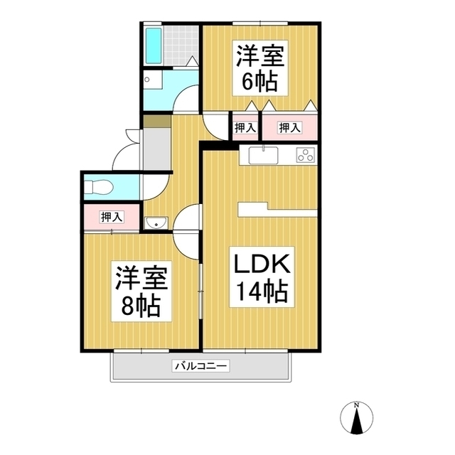 ライトコートＡ棟の間取り