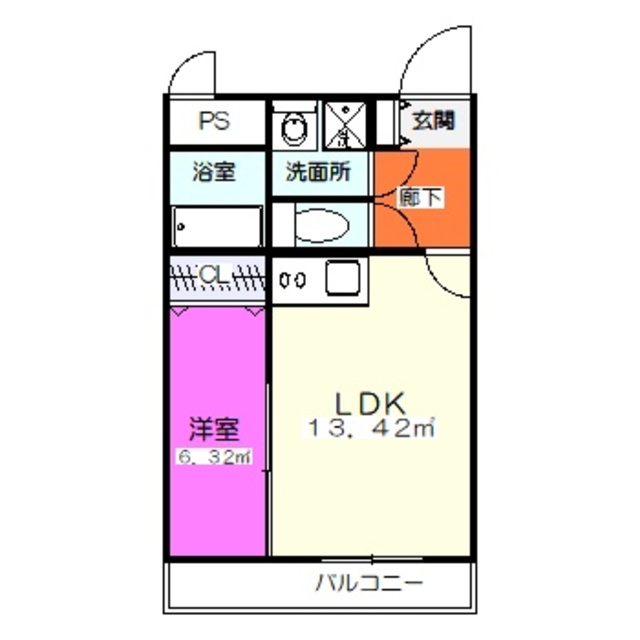 クローバー・シエル初芝の間取り