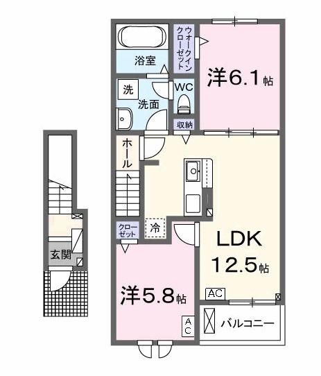 羽島郡笠松町北及のアパートの間取り