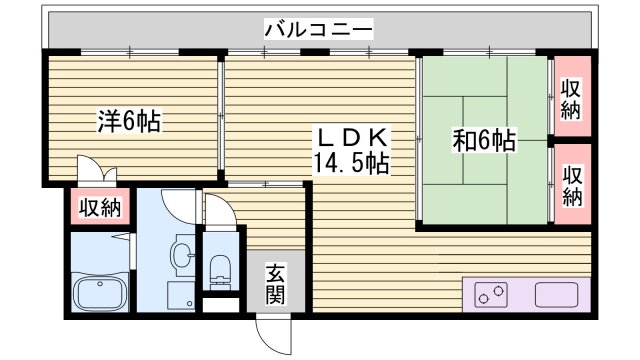 スクエアメゾン姫路城前の間取り