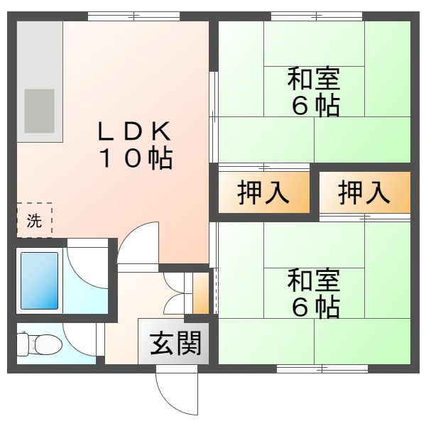 カーサクラージュ日の出の間取り