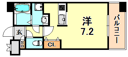 神戸市灘区鹿ノ下通のマンションの間取り