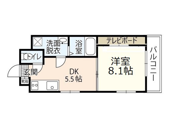 ノーブル平和大通りの間取り