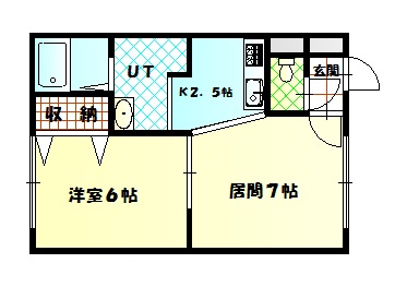 旭川市末広五条のアパートの間取り