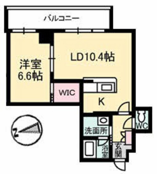 岡山市中区古京町のマンションの間取り