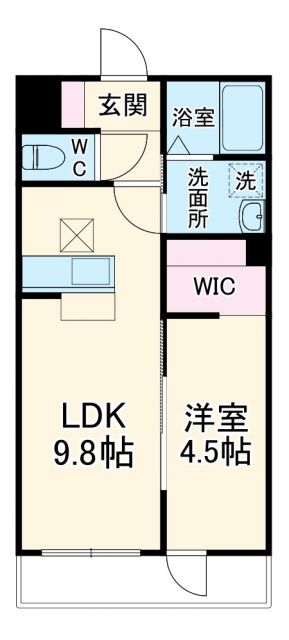 鎌ケ谷市くぬぎ山のマンションの間取り