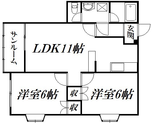 浜松市中央区上島のマンションの間取り