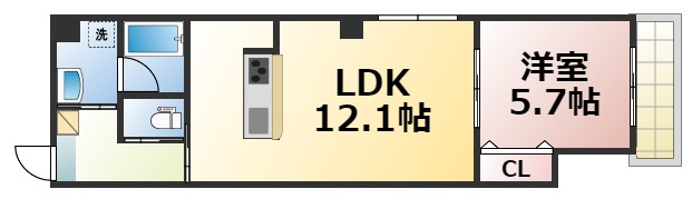 ランコントル新深江の間取り