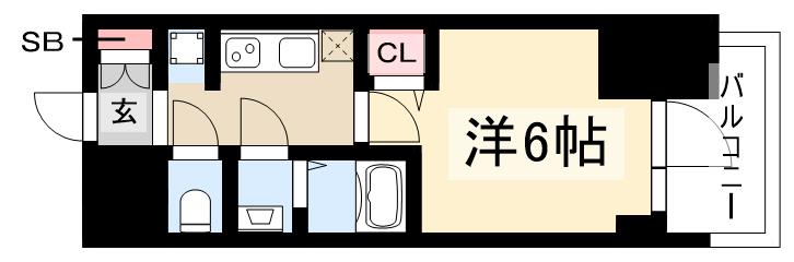 プレサンス名古屋幅下ファビュラスの間取り