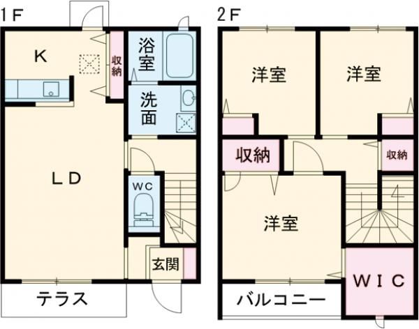 京都市左京区下鴨北茶ノ木町のアパートの間取り