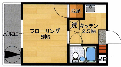 ユンゲルハイム室見の間取り