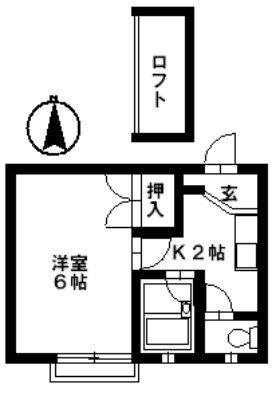 信開セルーラ工大前の間取り