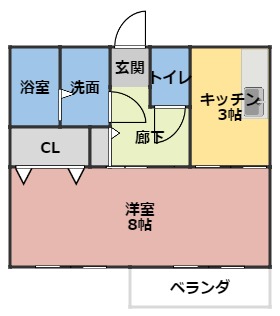 コーポN　Bの間取り