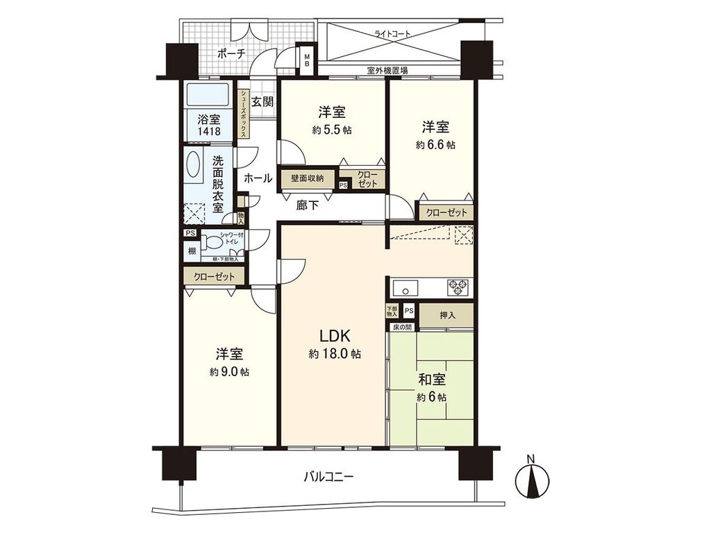 サンジュール・アンピオ笹丘の間取り