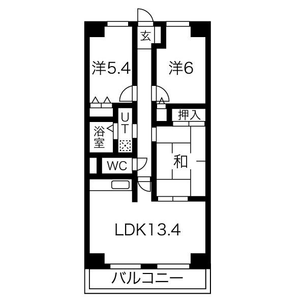 メゾンイソップ新松戸の間取り