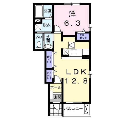 三原市本郷町船木のアパートの間取り