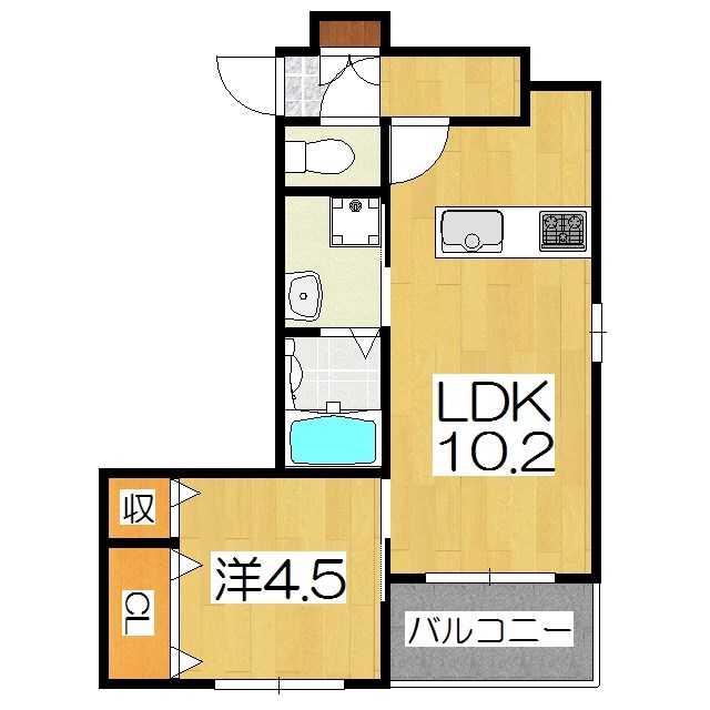 京都市山科区椥辻番所ケ口町のマンションの間取り