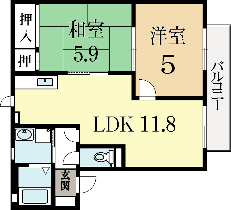 アイリス正道　D棟の間取り