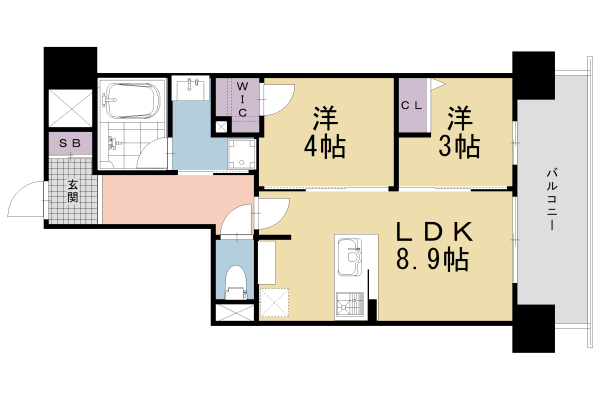 【ＳＴＡＮＤＺ河原町五条の間取り】