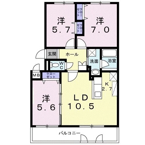 アイランドミドル北陽VIIの間取り