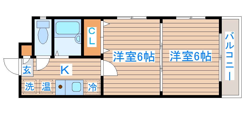 ロイヤルアネックス連坊の間取り