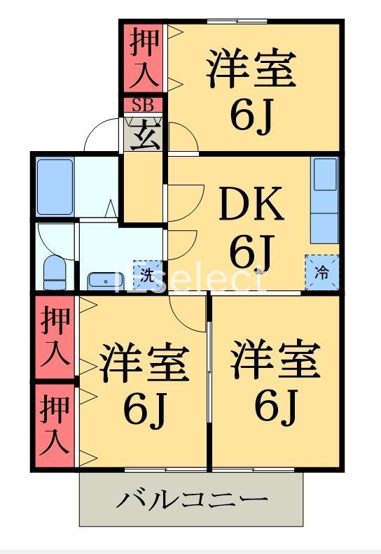 四街道市栗山のアパートの間取り