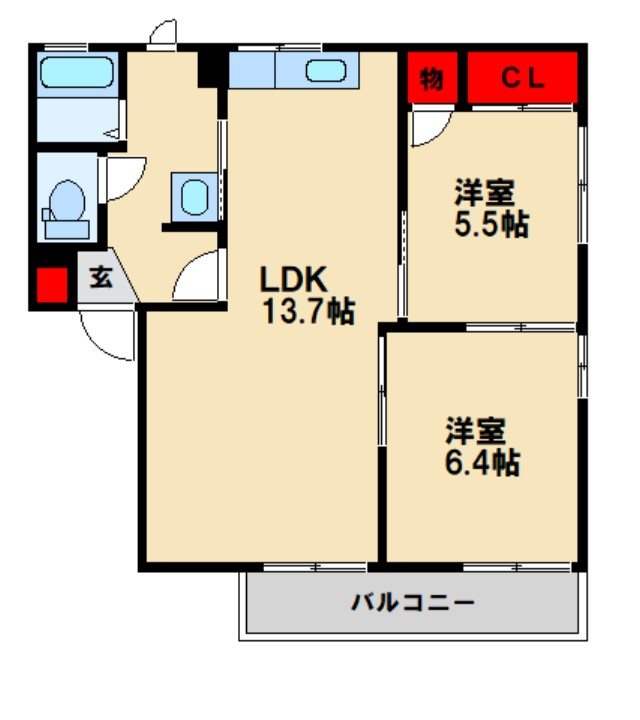 レーベンハイツの間取り