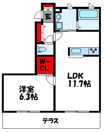 プロヌーブ福間駅前の間取り