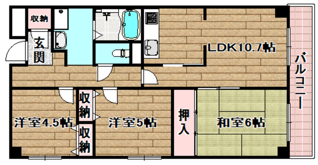 シティライフ柳川の間取り