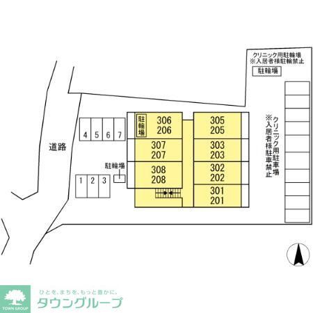 【藤沢市羽鳥のアパートのエントランス】