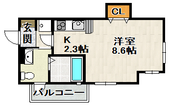 ディア宝塚南口の間取り