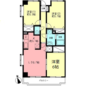 コンフォール生田の間取り