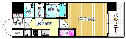 エスリード南森町の間取り写真
