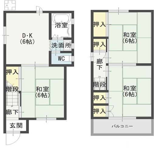 房王寺町戸建の間取り写真