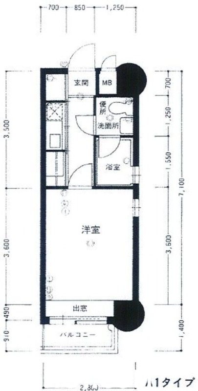 西鉄天神大牟田線 高宮駅 徒歩16分 11階建 築36年の間取り写真