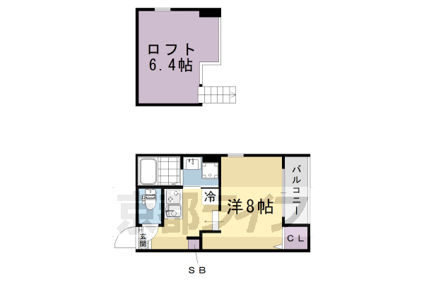 京阪本線 藤森駅 徒歩13分 2階建 築1年の間取り写真