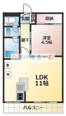 阪急宝塚線 三国駅 徒歩3分 4階建 築47年の間取り写真