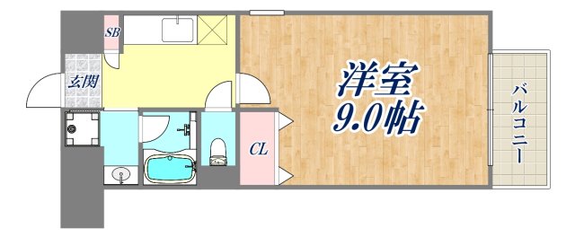 エステート旭の間取り写真