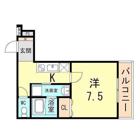ＪＲ東海道本線 立花駅 徒歩11分 3階建 築3年の間取り写真
