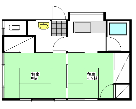 【岡田貸家の間取り】