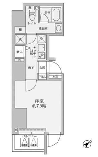 リヴシティ赤坂の間取り