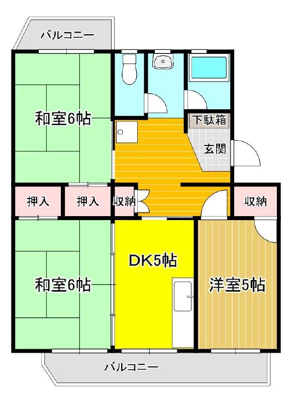 沼津市大岡のマンションの間取り